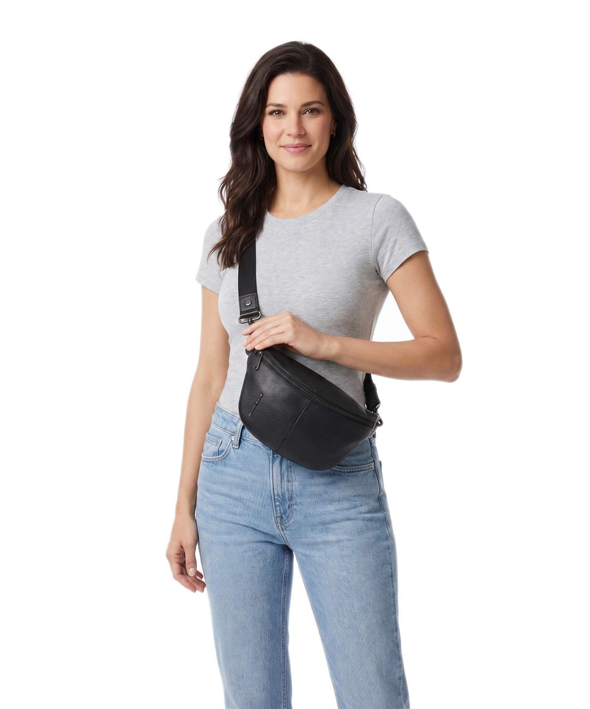 Mandarina Duck Mellow Leather Belt bag nero