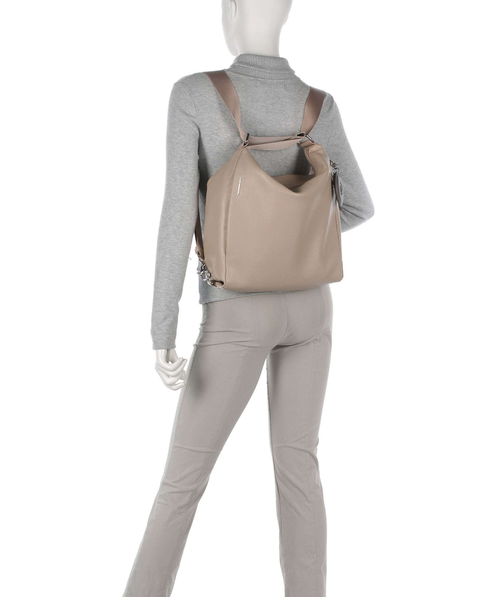 Mandarina Duck Mellow Leather Backpack bag warm taupe