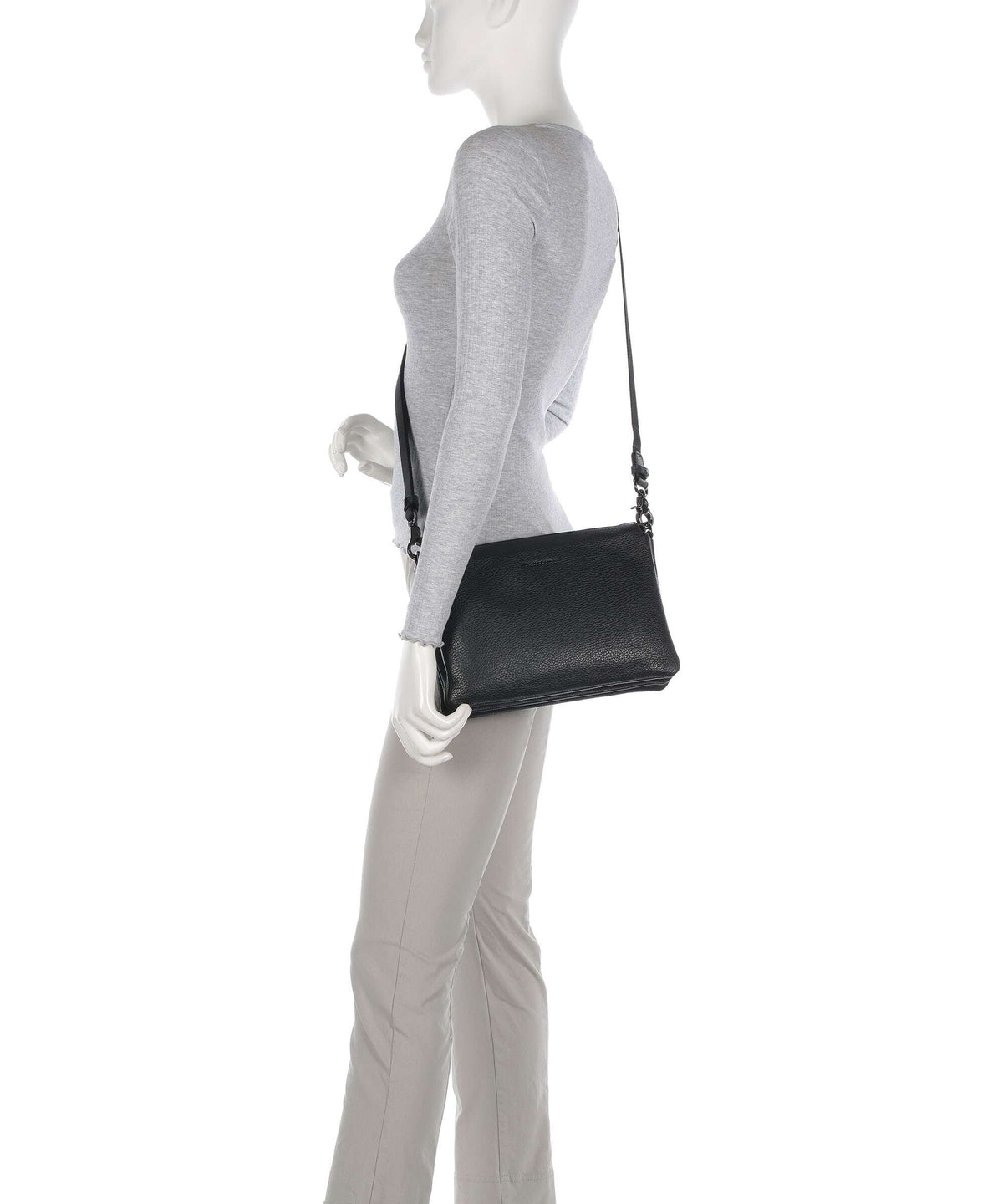 Mandarina Duck Mellow Leather Crossbody bag nero