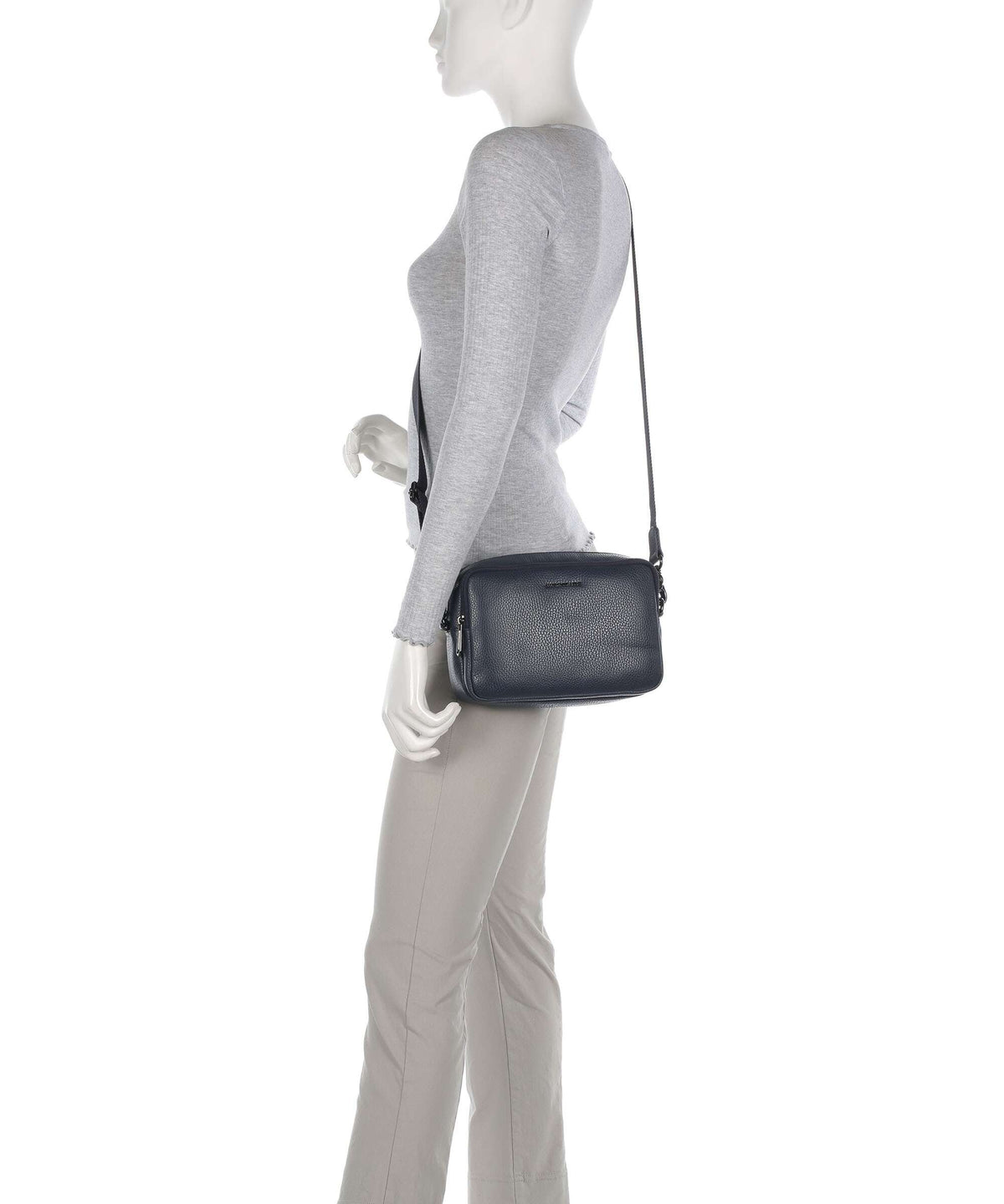 Mandarina Duck Mellow Leather Crossbody bag dress blue