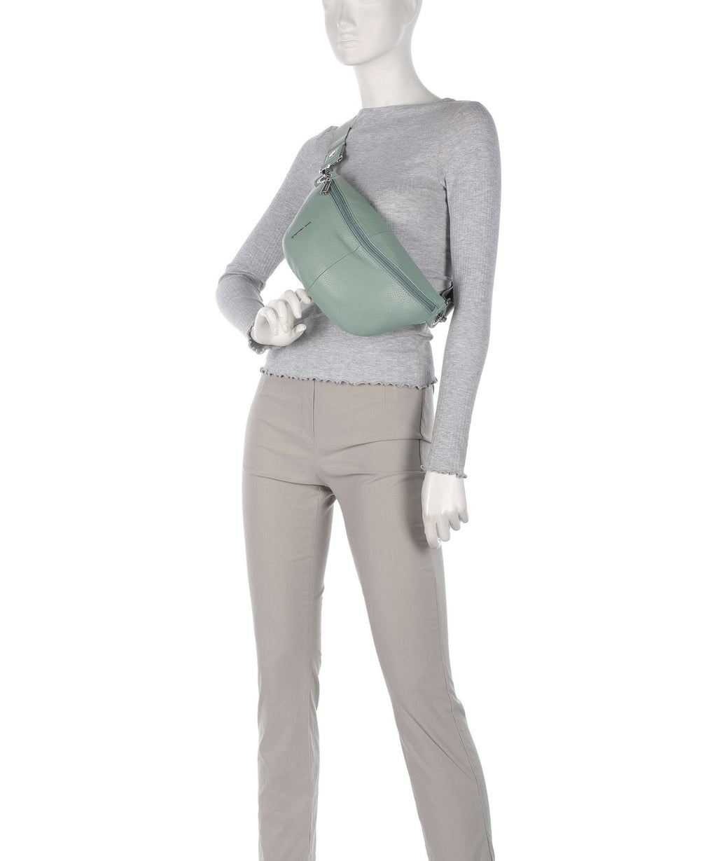 Mandarina Duck Mellow Leather Belt bag iceberg green