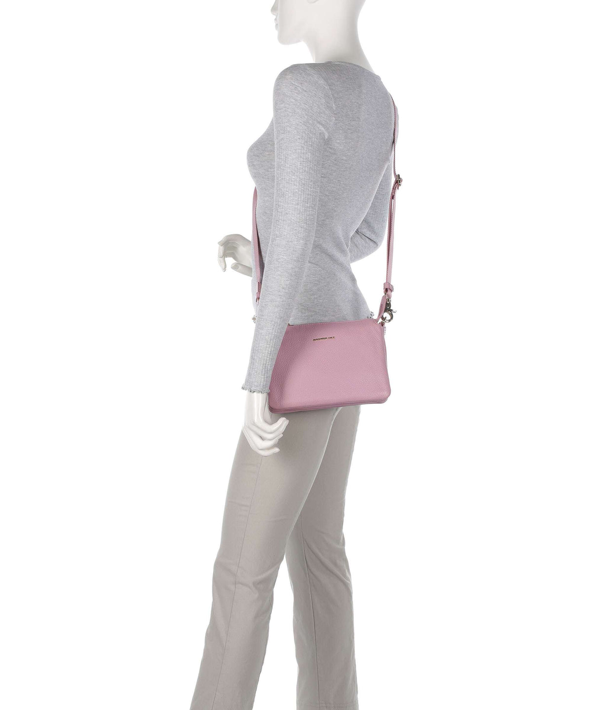 Mandarina Duck Mellow Leather Crossbody bag lilac rose