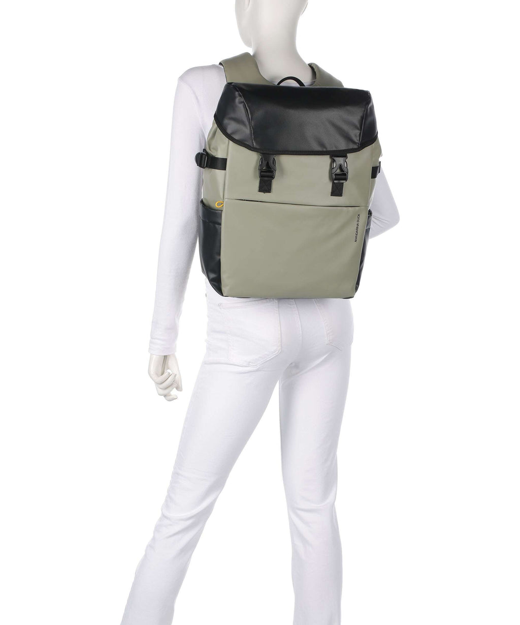 Mandarina Duck Coated Laptop backpack mud