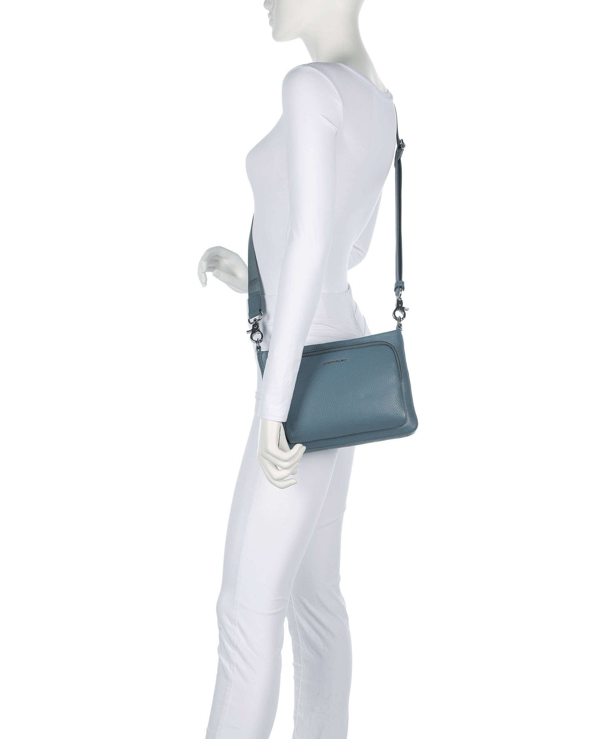 Mandarina Duck Mellow Leather Crossbody bag iron