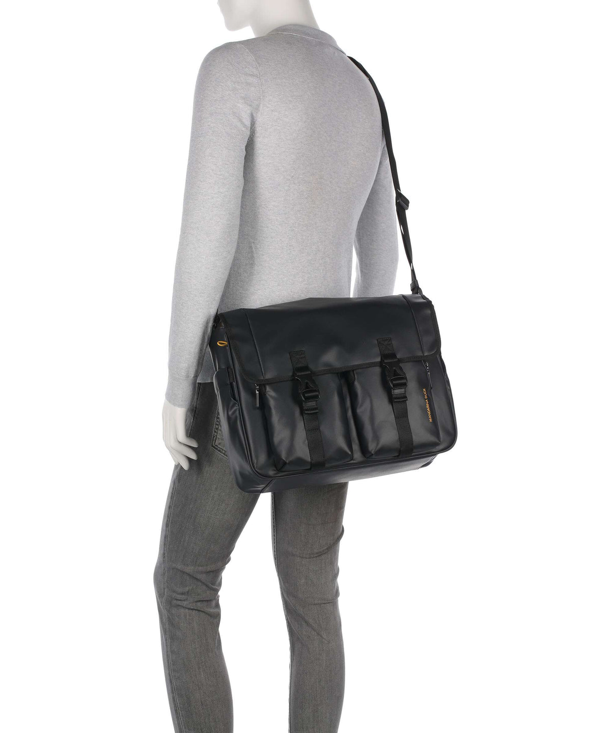 Mandarina Duck Coated Messenger bag black