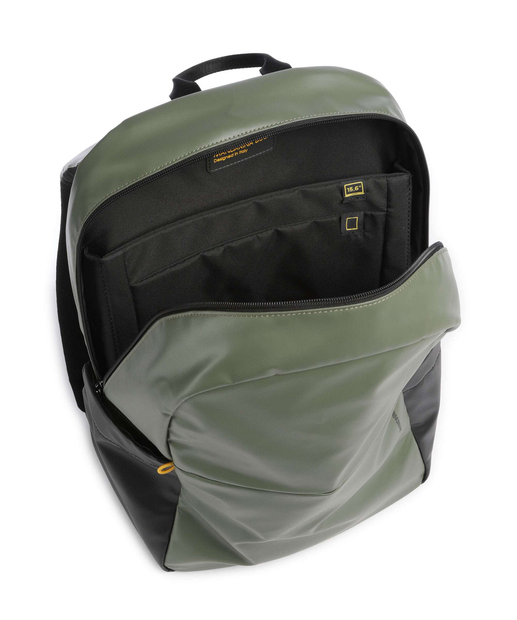 Mandarina Duck Coated Laptop backpack pine green