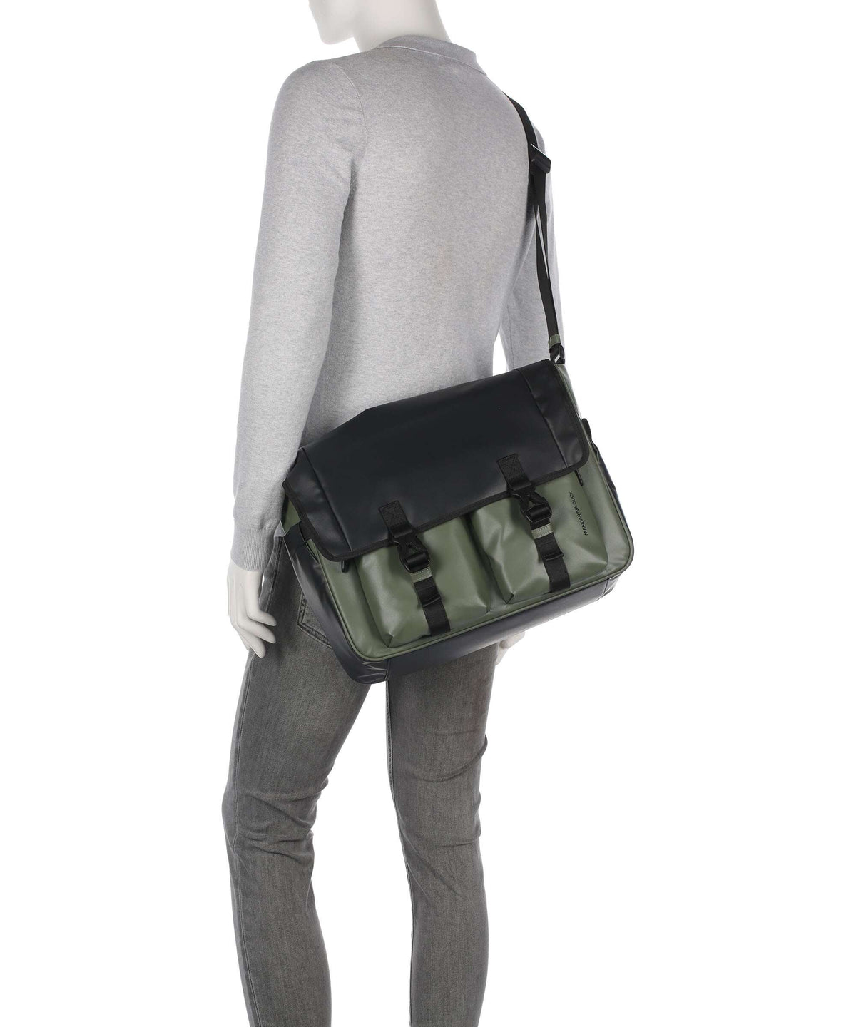 Mandarina Duck Eco Coated Messenger bag pine green