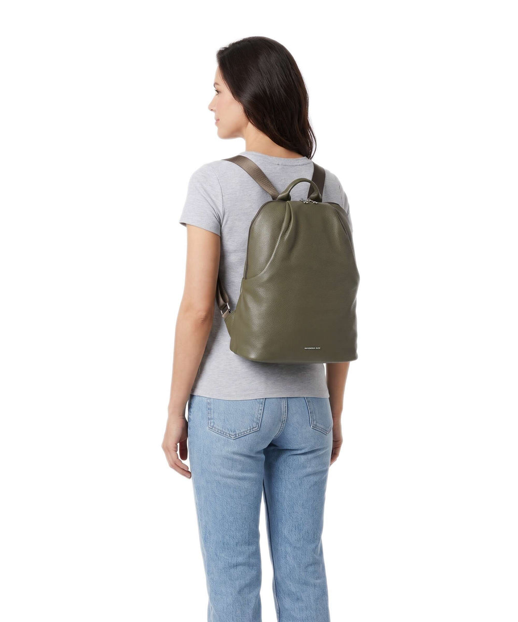 Mandarina Duck Mellow Leather Backpack winter olive