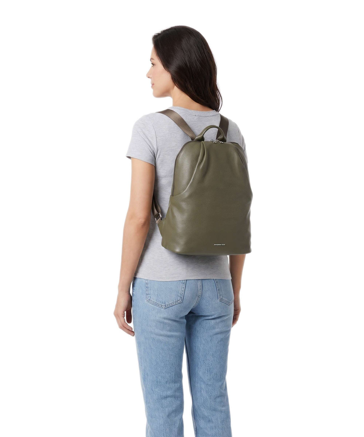 Mandarina Duck Mellow Leather Backpack winter olive