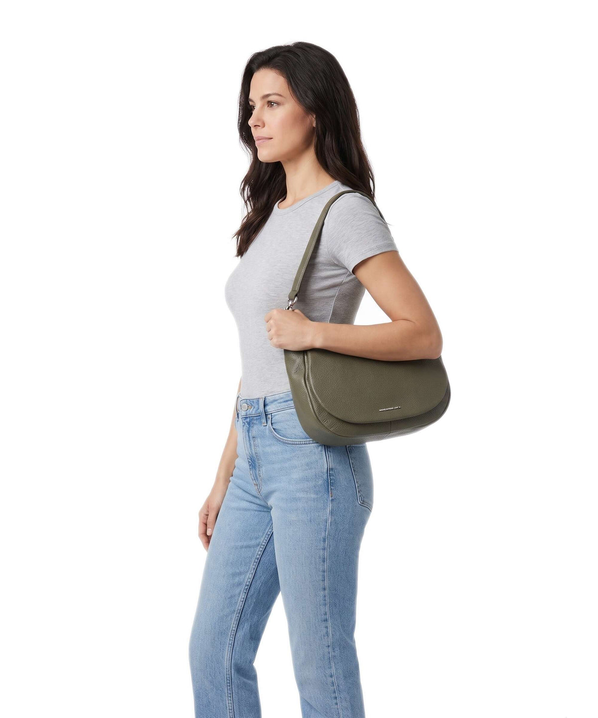 Mandarina Duck Mellow Leather Shoulder bag winter olive