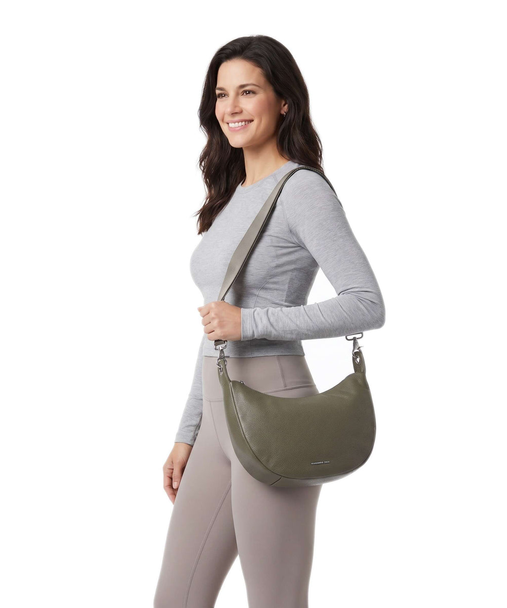 Mandarina Duck Mellow Leather Shoulder bag winter olive