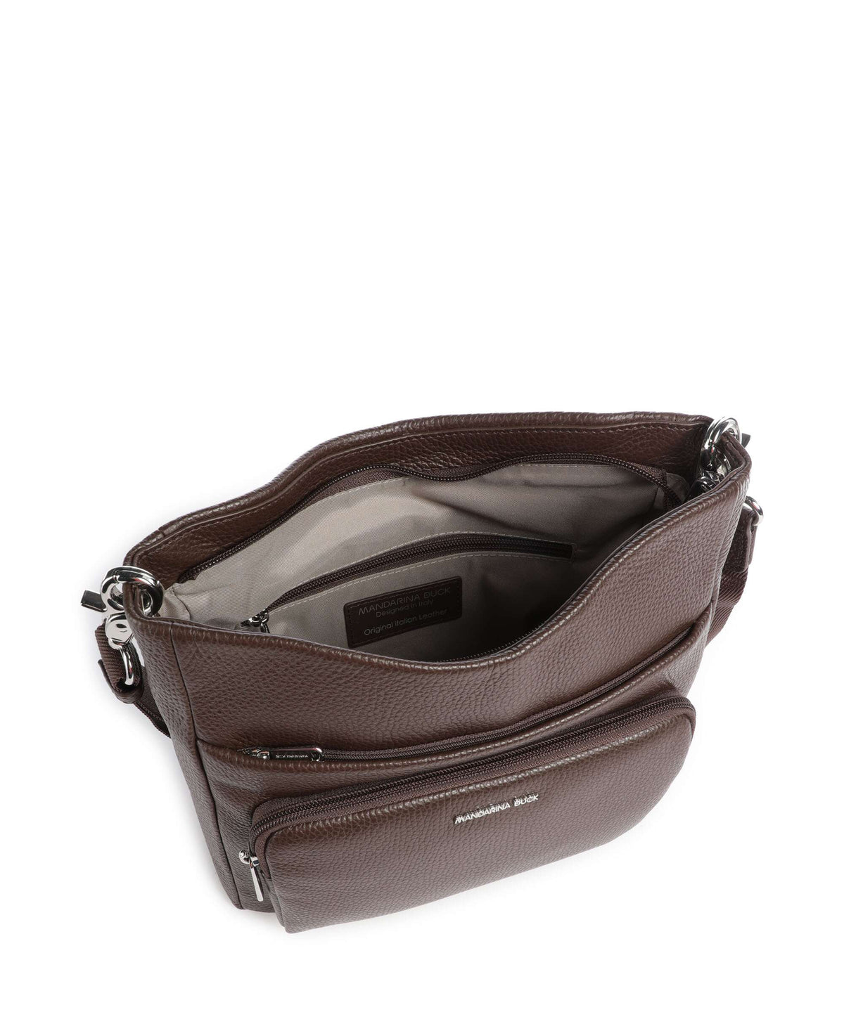 Mandarina Duck Mellow Leather Crossbody bag espresso