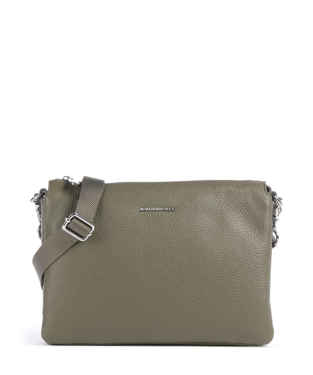 Mandarina Duck Mellow Leather Crossbody bag winter olive