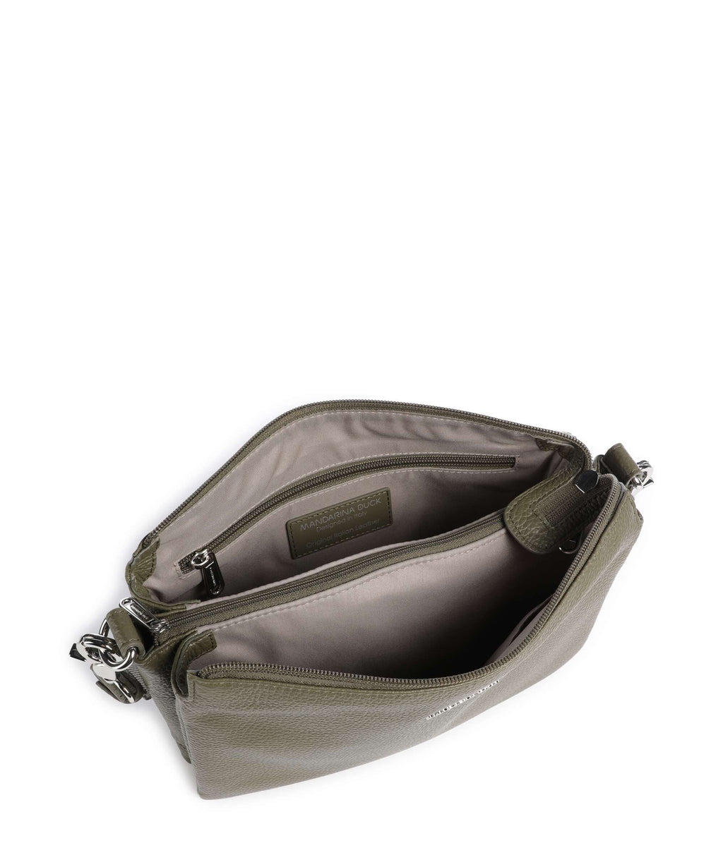 Mandarina Duck Mellow Leather Crossbody bag winter olive