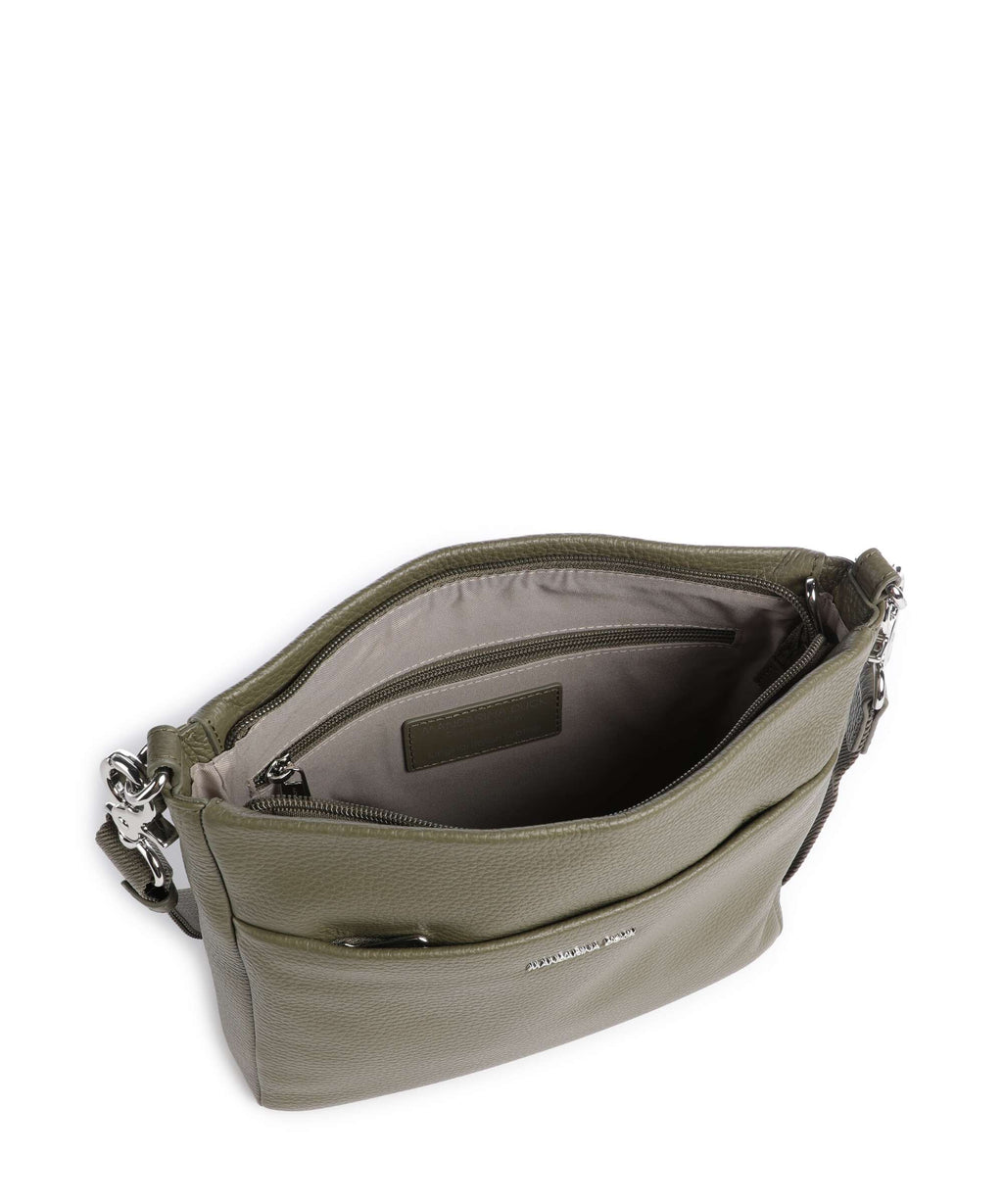 Mandarina Duck Mellow Leather Crossbody bag winter olive