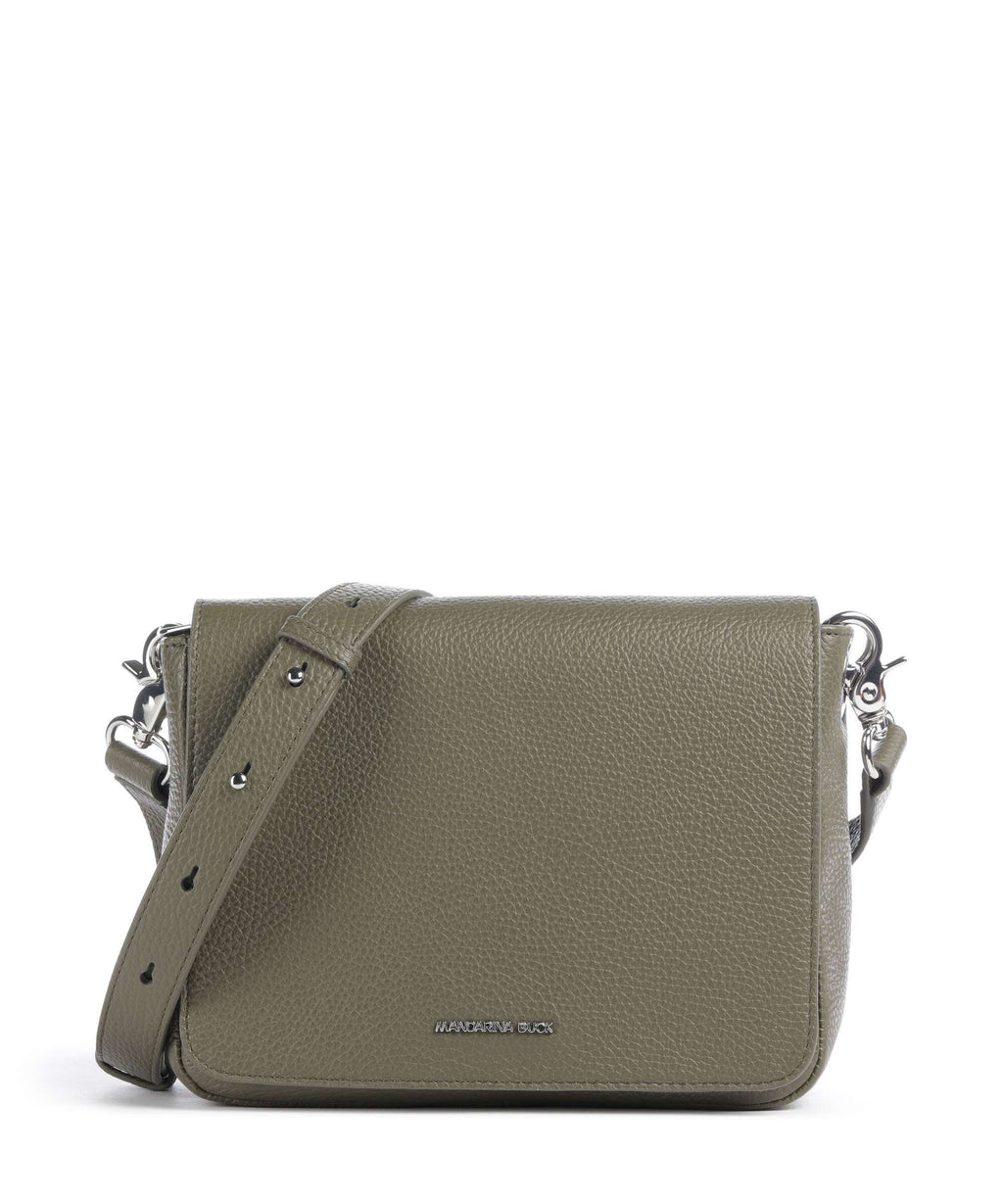 Mandarina Duck Mellow Leather Crossbody bag winter olive