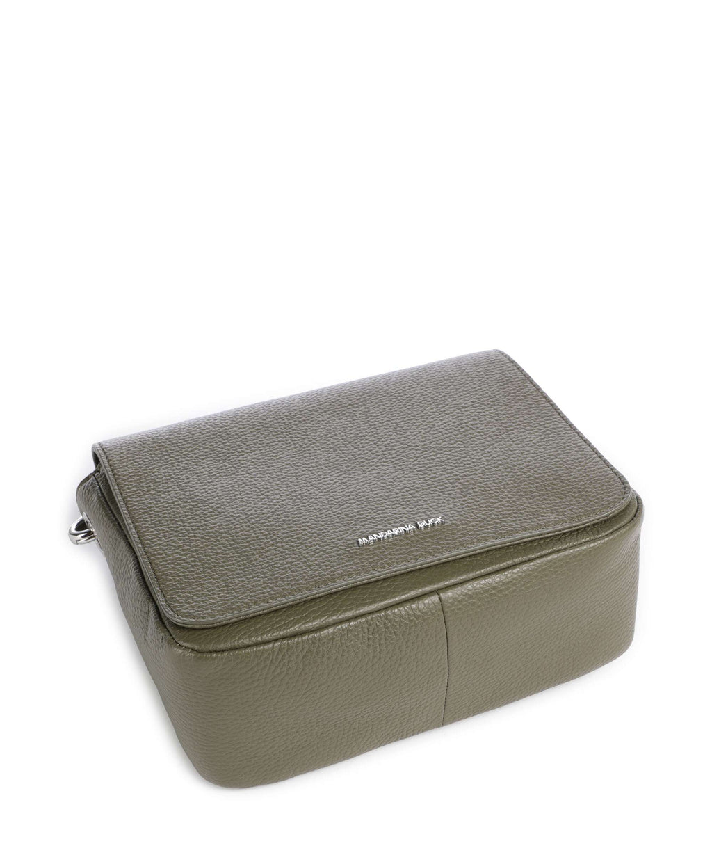 Mandarina Duck Mellow Leather Crossbody bag winter olive