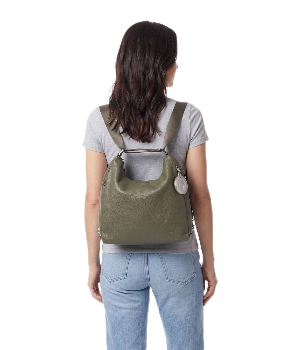 Mandarina Duck Mellow Leather Backpack bag winter olive