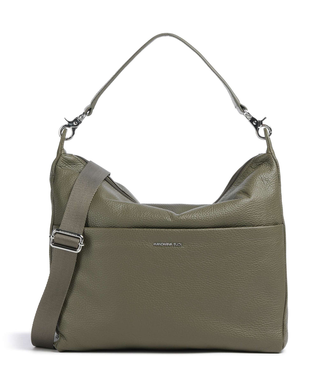 Mandarina Duck Mellow Leather Hobo bag winter olive