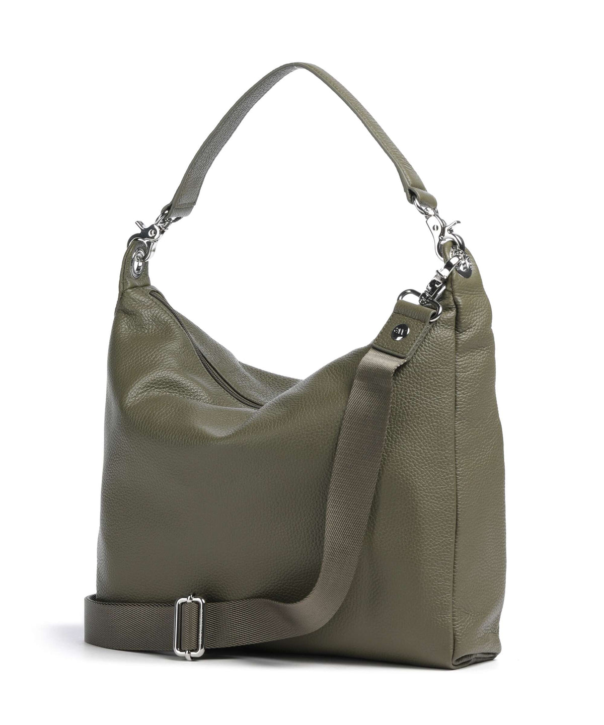 Mandarina Duck Mellow Leather Hobo bag winter olive