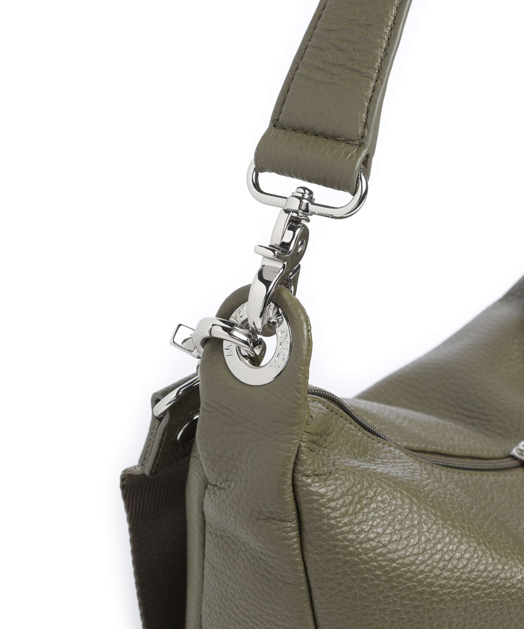 Mandarina Duck Mellow Leather Hobo bag winter olive