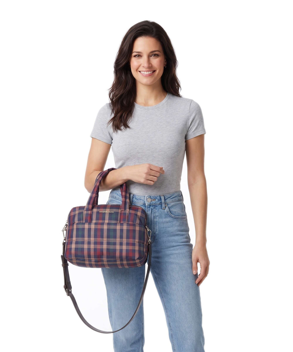 Mandarina Duck Tartan Handbag tartan brown