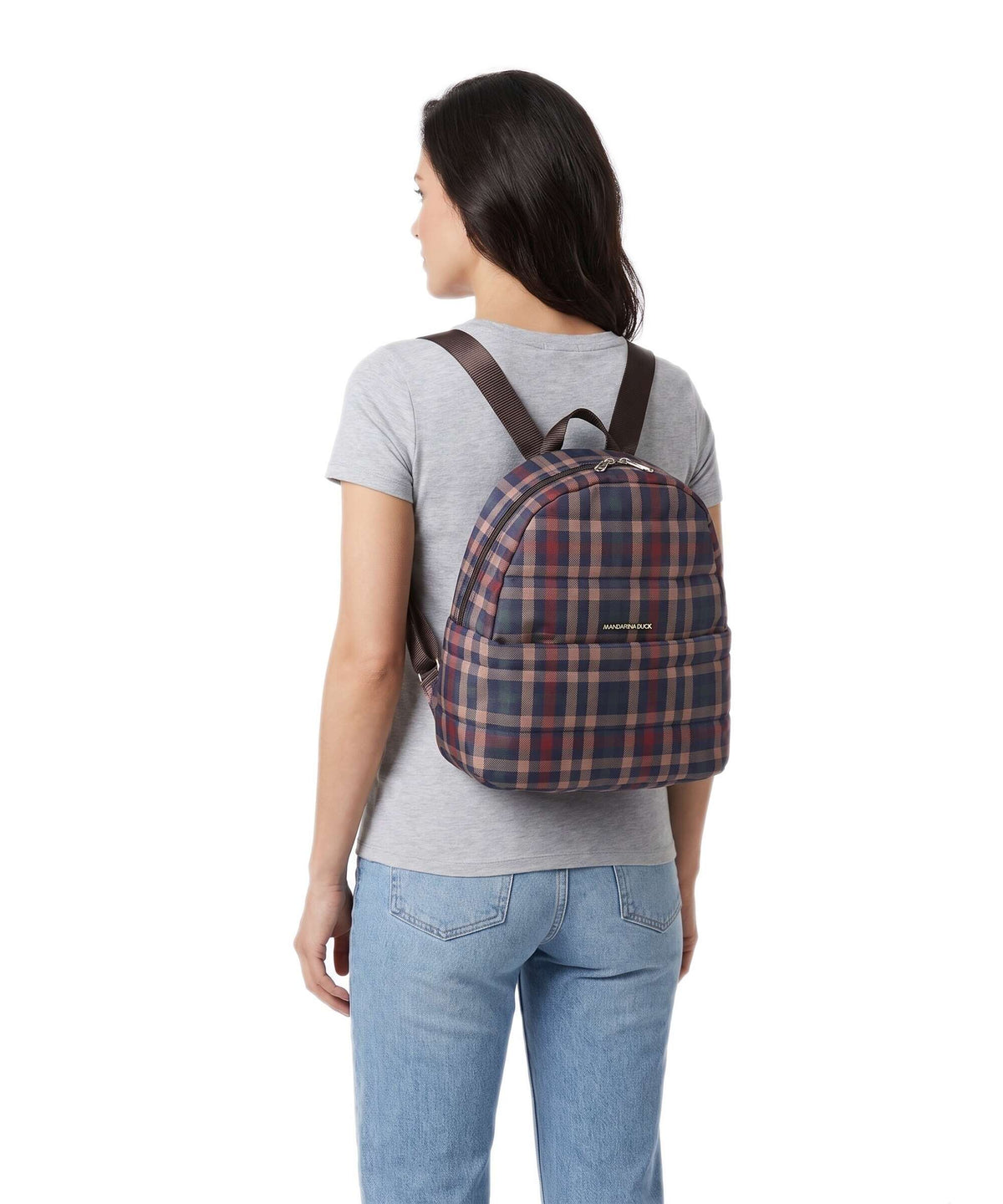 Mandarina Duck Tartan Backpack tartan brown