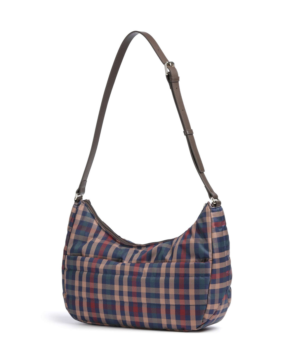 Mandarina Duck Tartan Hobo bag tartan brown