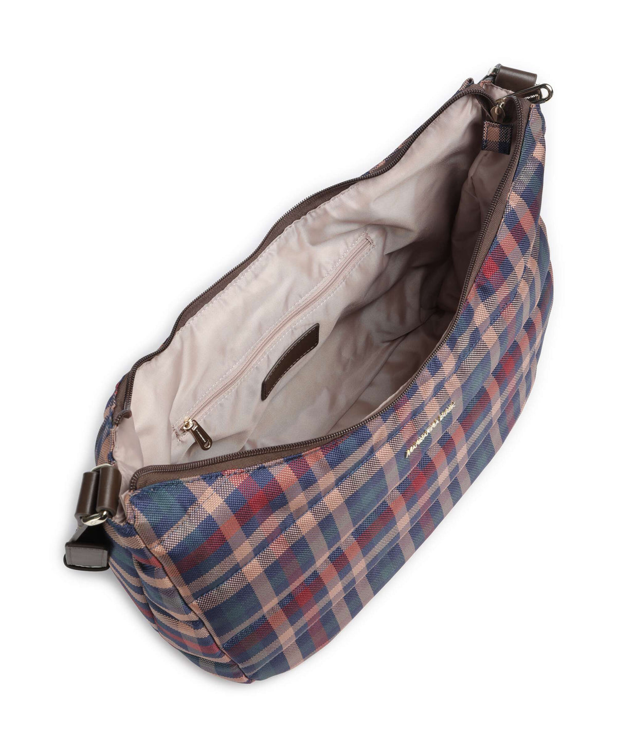 Mandarina Duck Tartan Hobo bag tartan brown