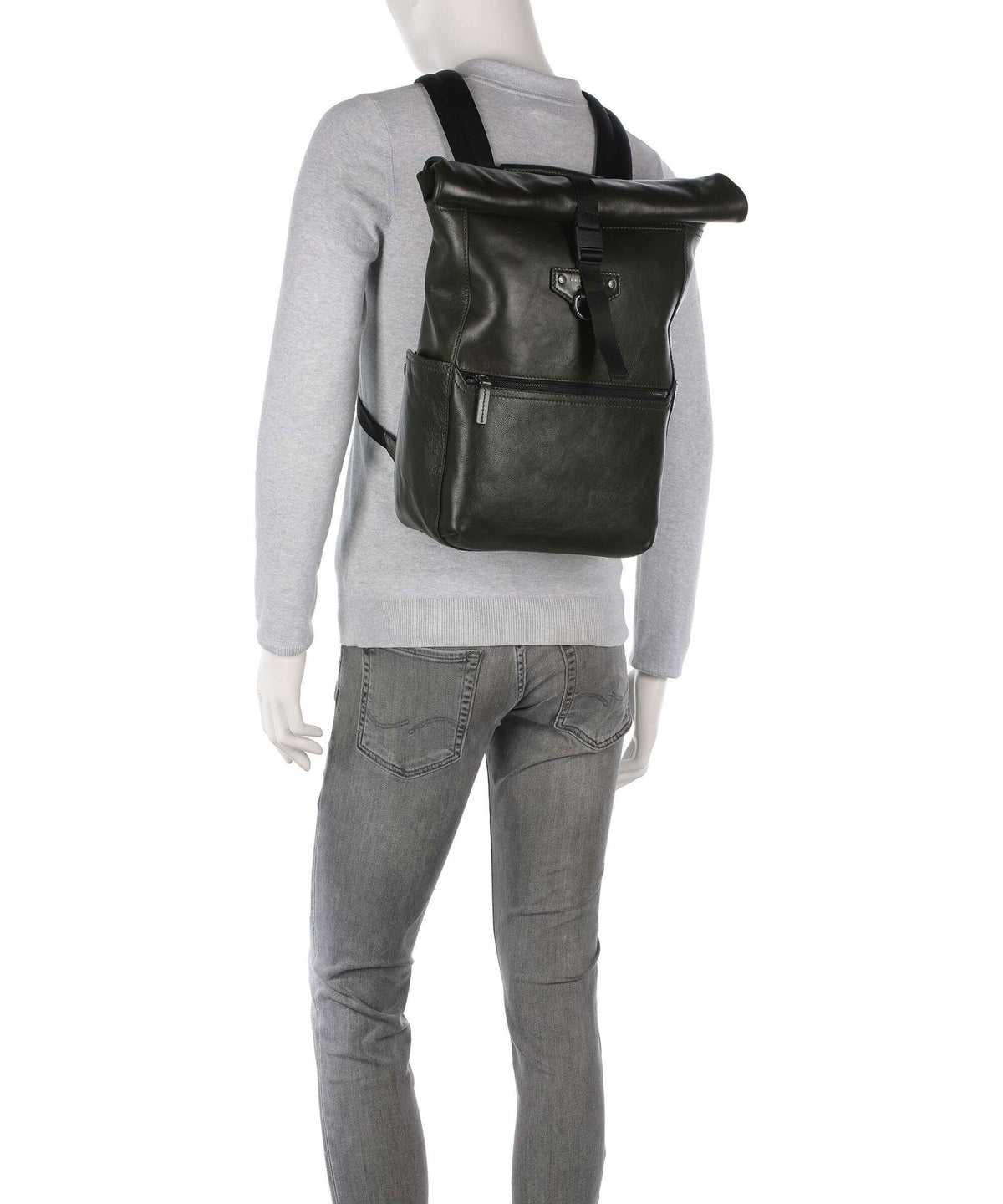 The Bridge Iacopo Rolltop backpack tirolo