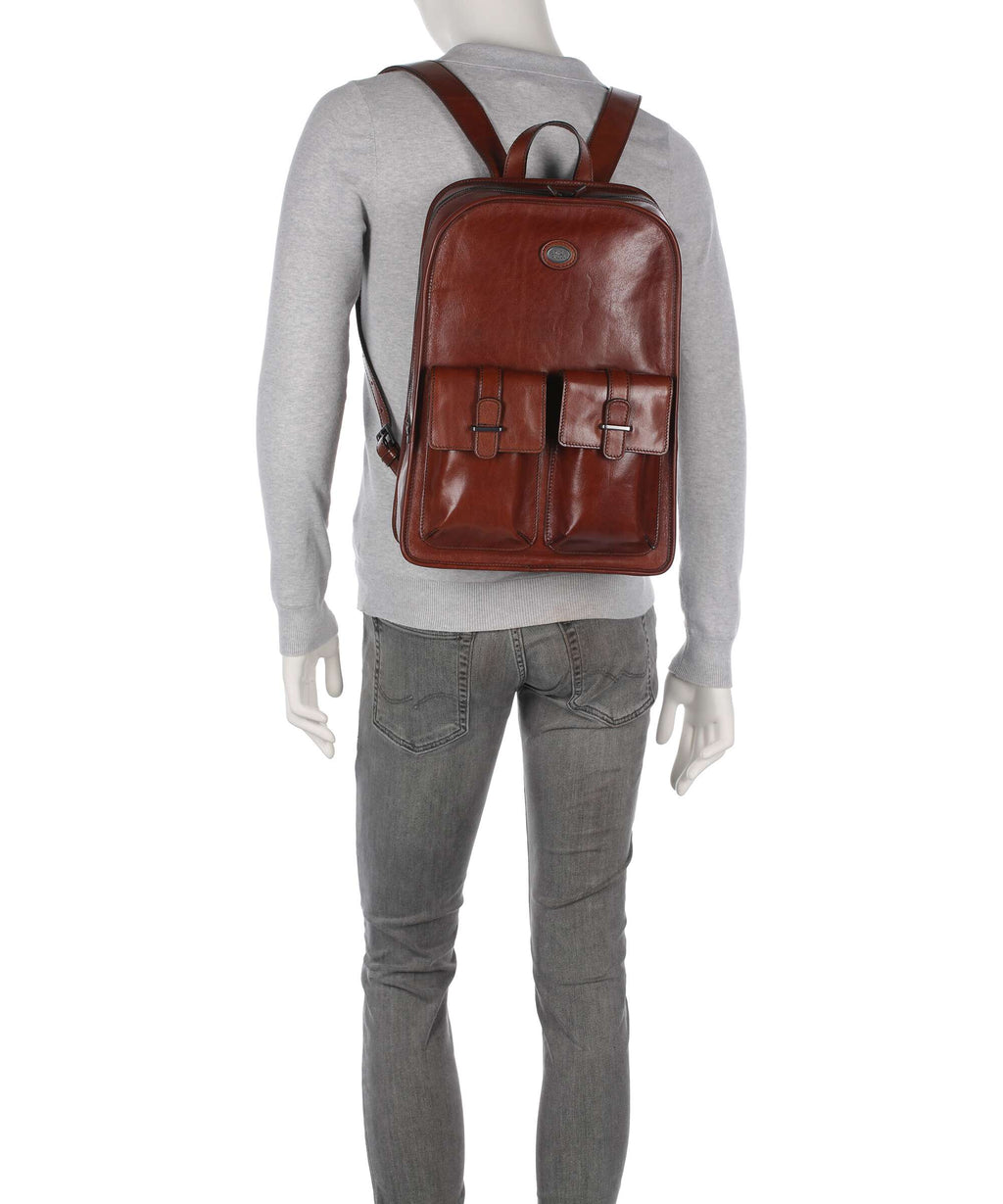 The Bridge Isaia Backpack marrone/rut scamosciato opaco
