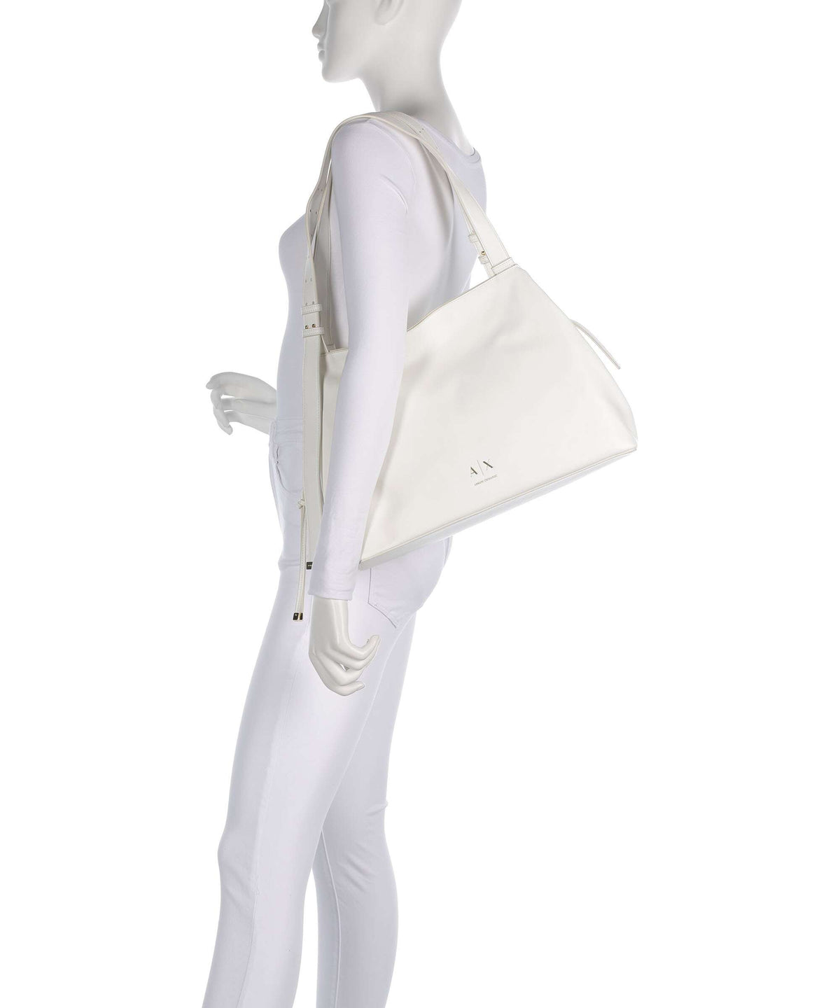 Armani Exchange Alice M Hobo bag off white