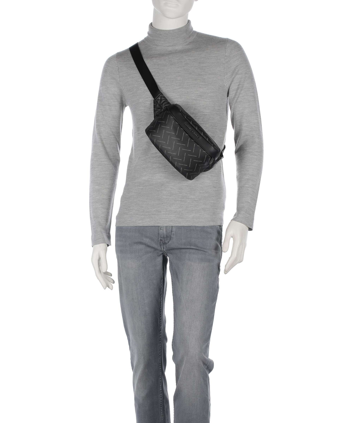 Armani Exchange Ginevra Printed Belt bag black/chiseled stone