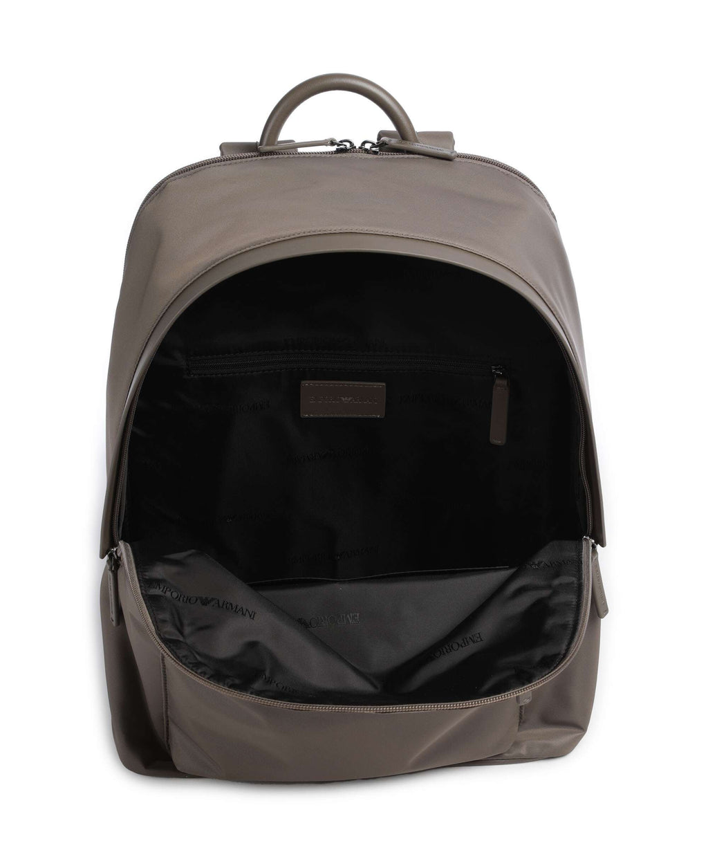 Emporio Armani Recycled Nylon Backpack major brown