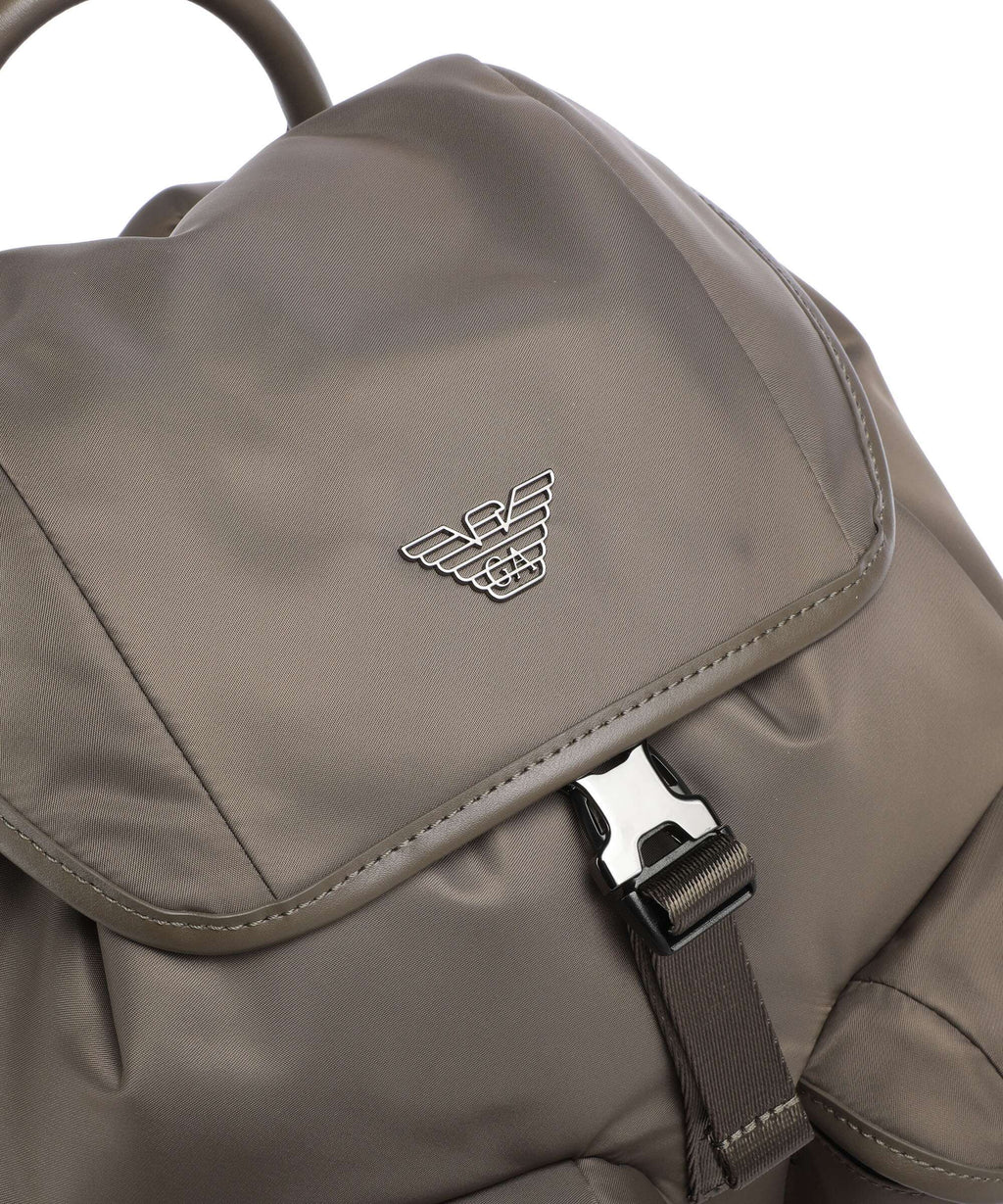 Emporio Armani Recycled Nylon Backpack major brown