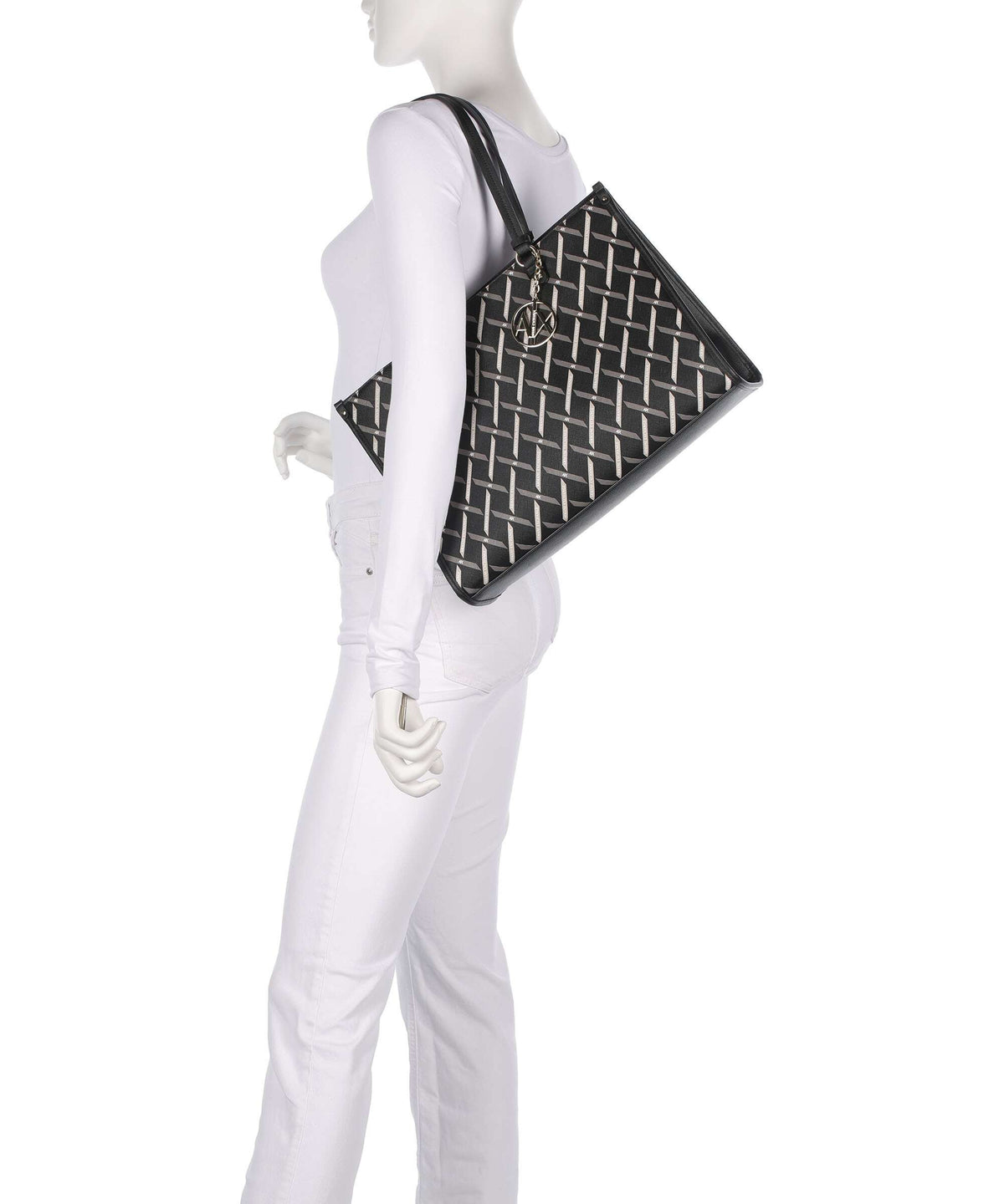 Armani Exchange Gynger Logo Tote bag black