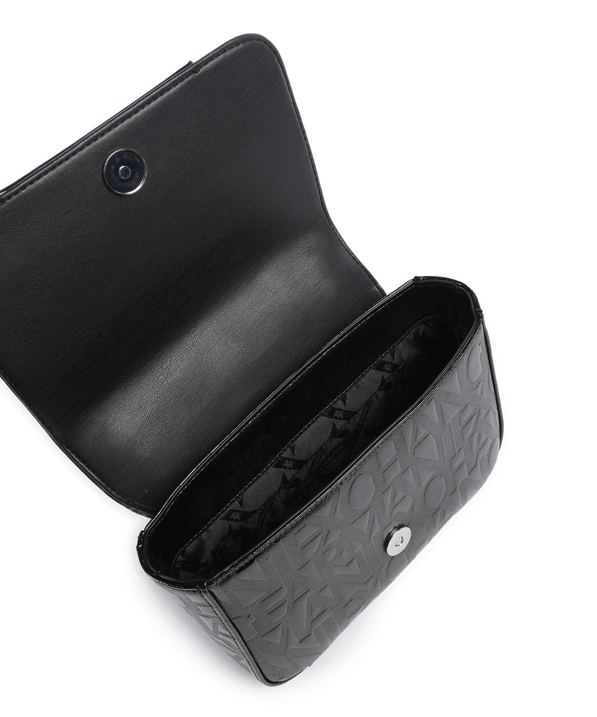 Armani Exchange Liz Patent Crossbody bag black
