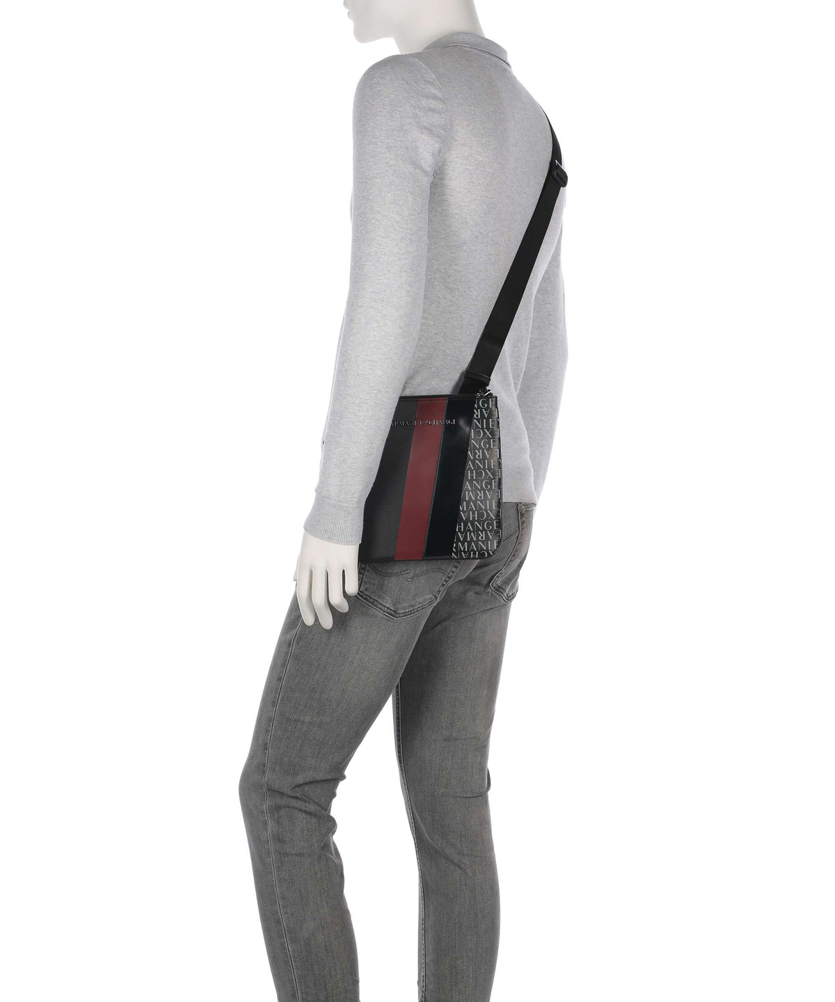 Armani Exchange Dylan Crossbody bag black/pomegranate/black shiny