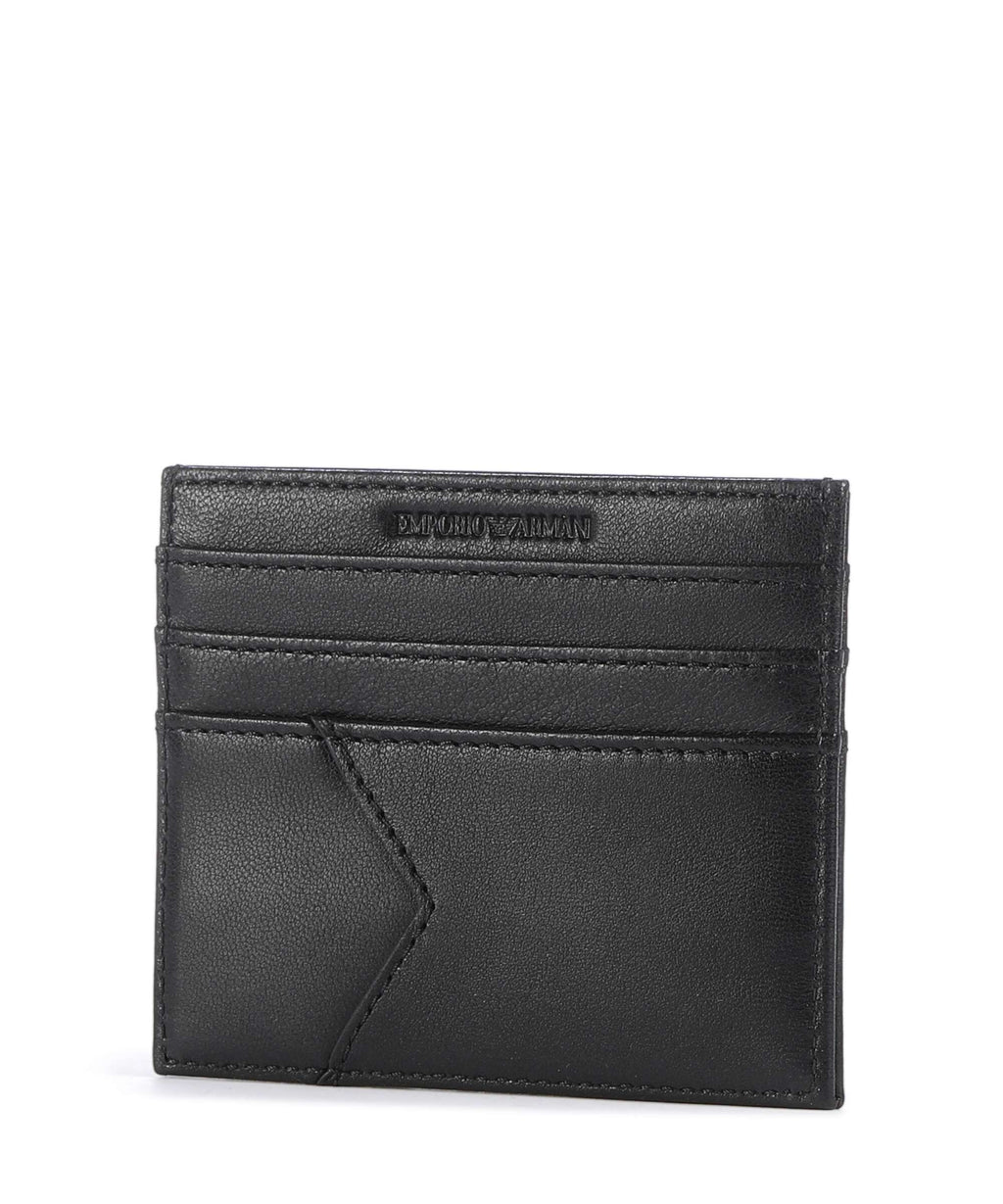 Emporio Armani Premium Nappa Credit card holder black beauty