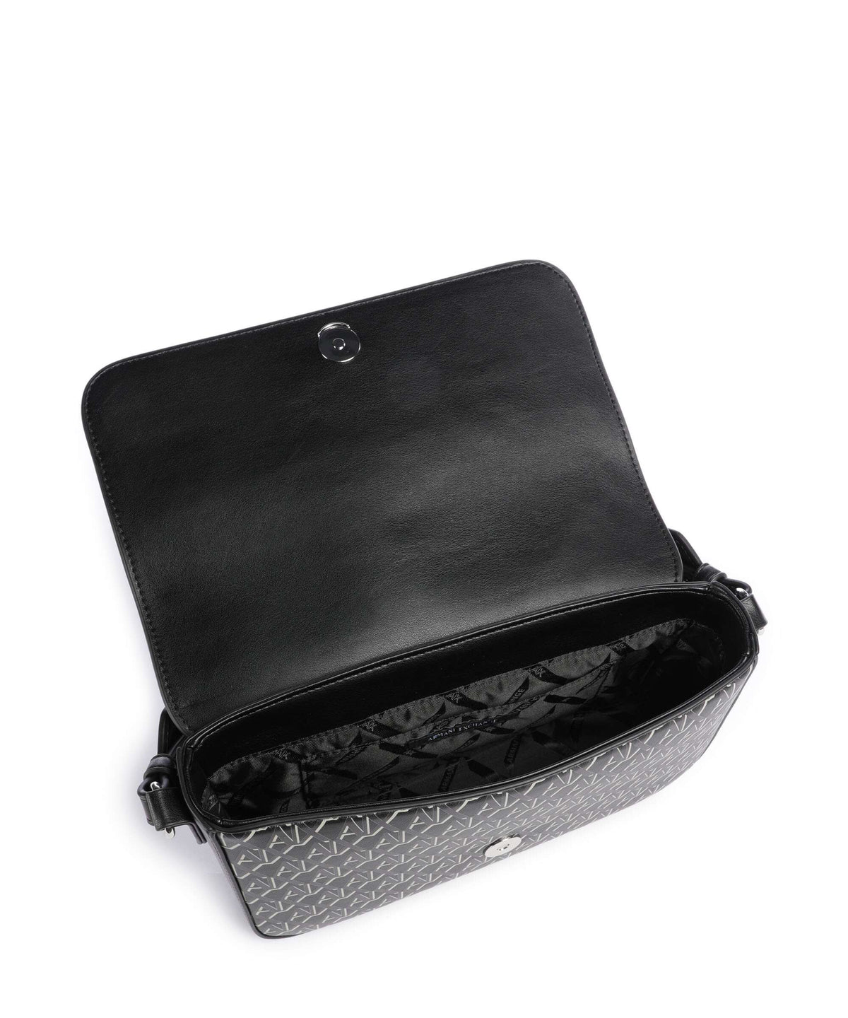Armani Exchange Wave Monogram Crossbody bag black