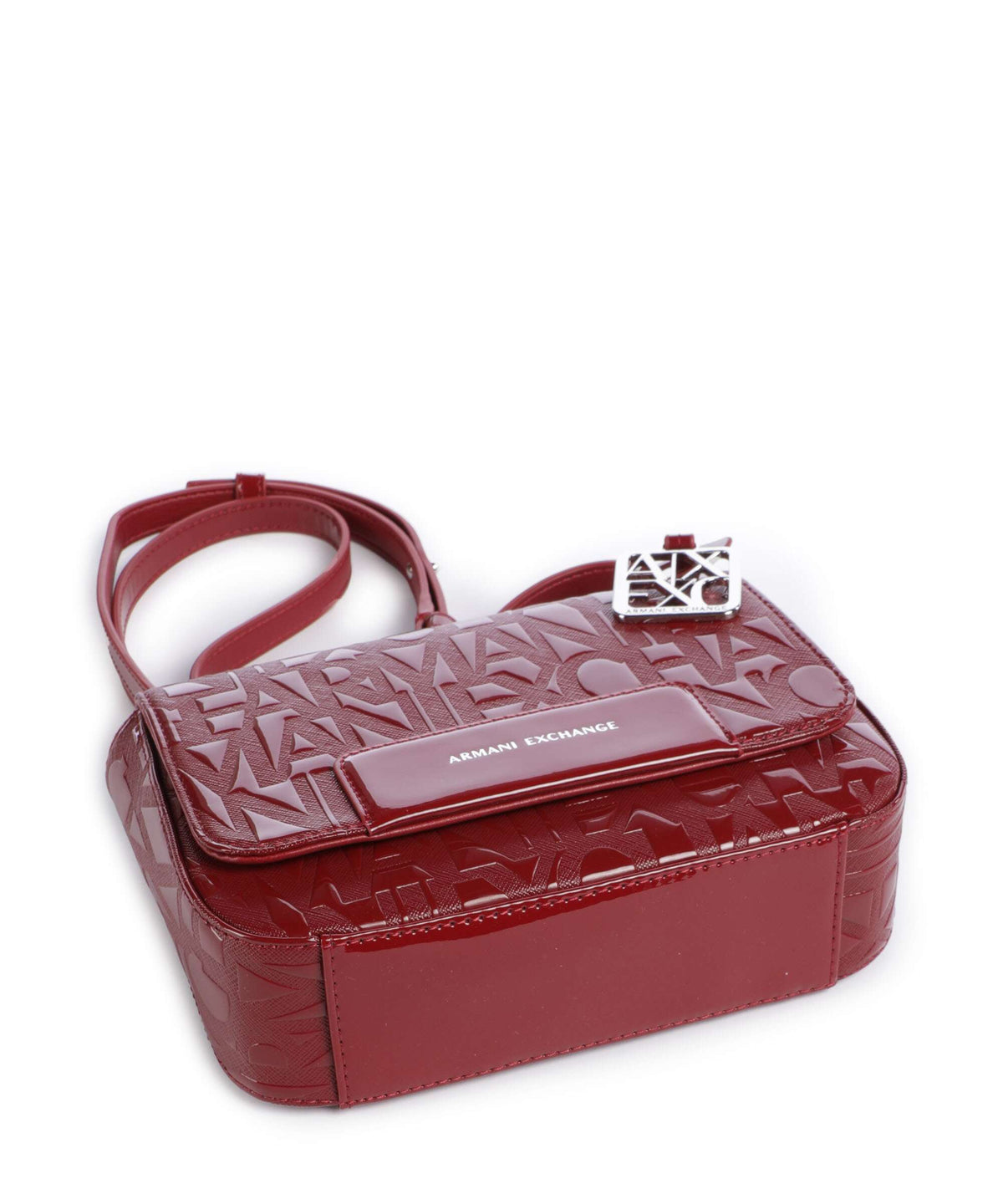 Armani Exchange Liz Patent Crossbody bag red dahlia