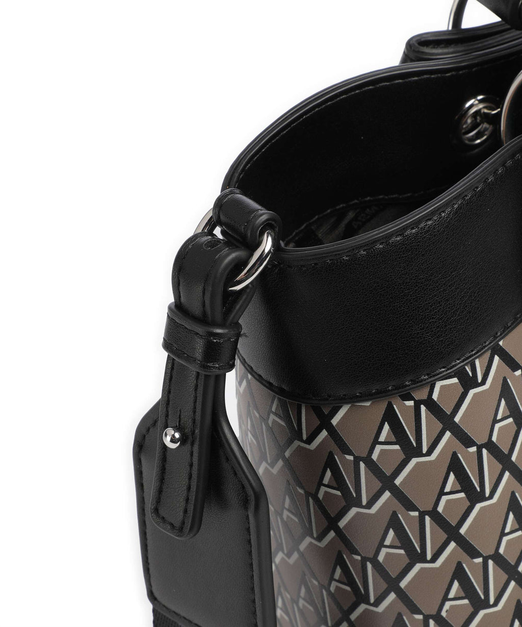 Armani Exchange Wave Monogram M Handbag brown bass/black