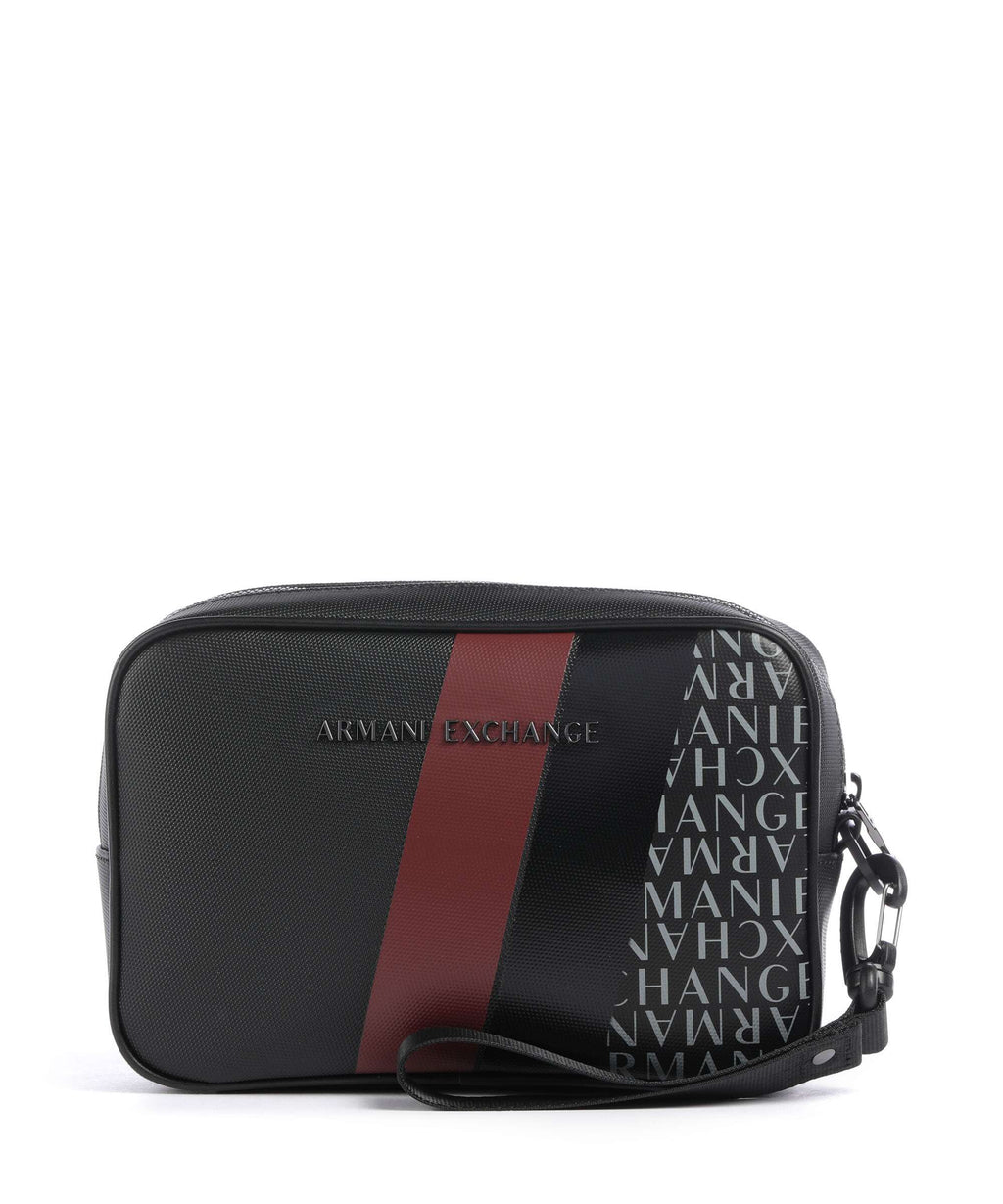 Armani Exchange Dylan Toiletry bag black/pomegranate/black shiny