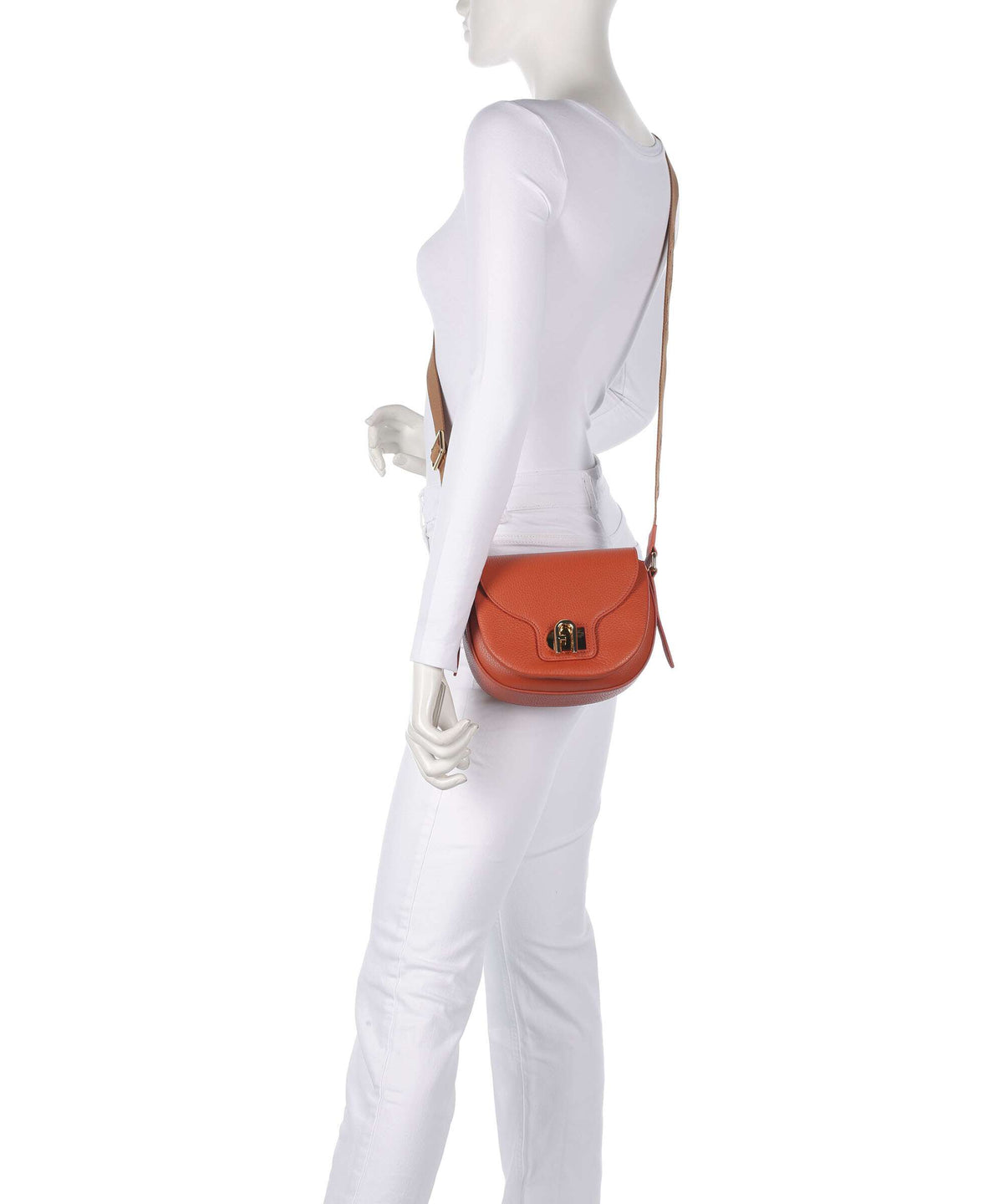 Furla Lotus Mini Crossbody bag cotto, toni cognac