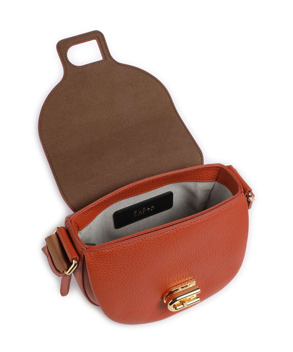 Furla Lotus Mini Crossbody bag cotto, toni cognac