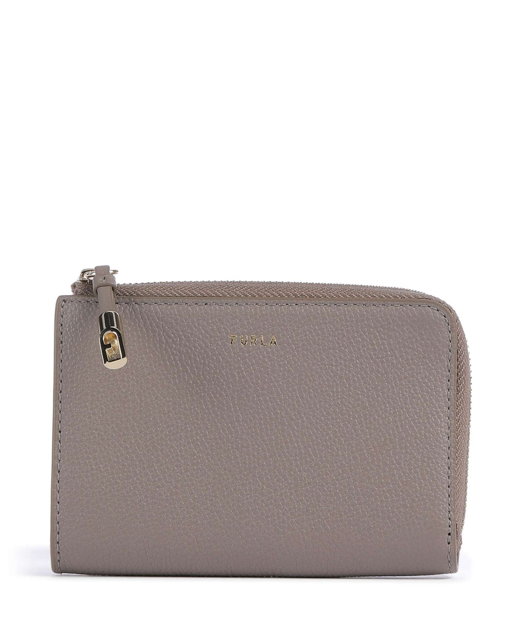 Furla Goccia M Credit card holder stucco gray