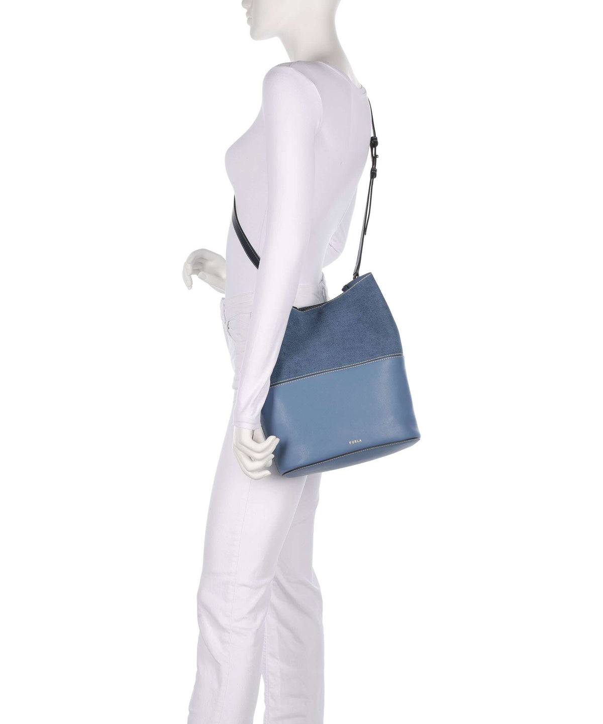 Furla Sfera S Bucket bag denim