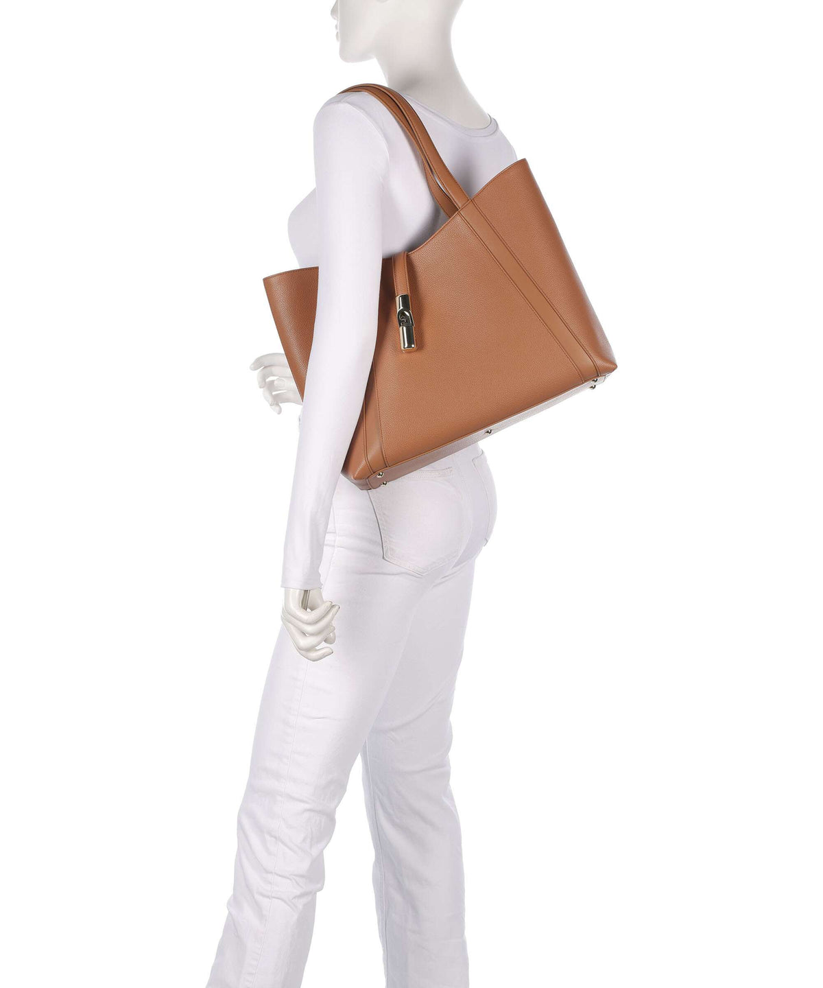 Furla Goccia L Tote bag brandy
