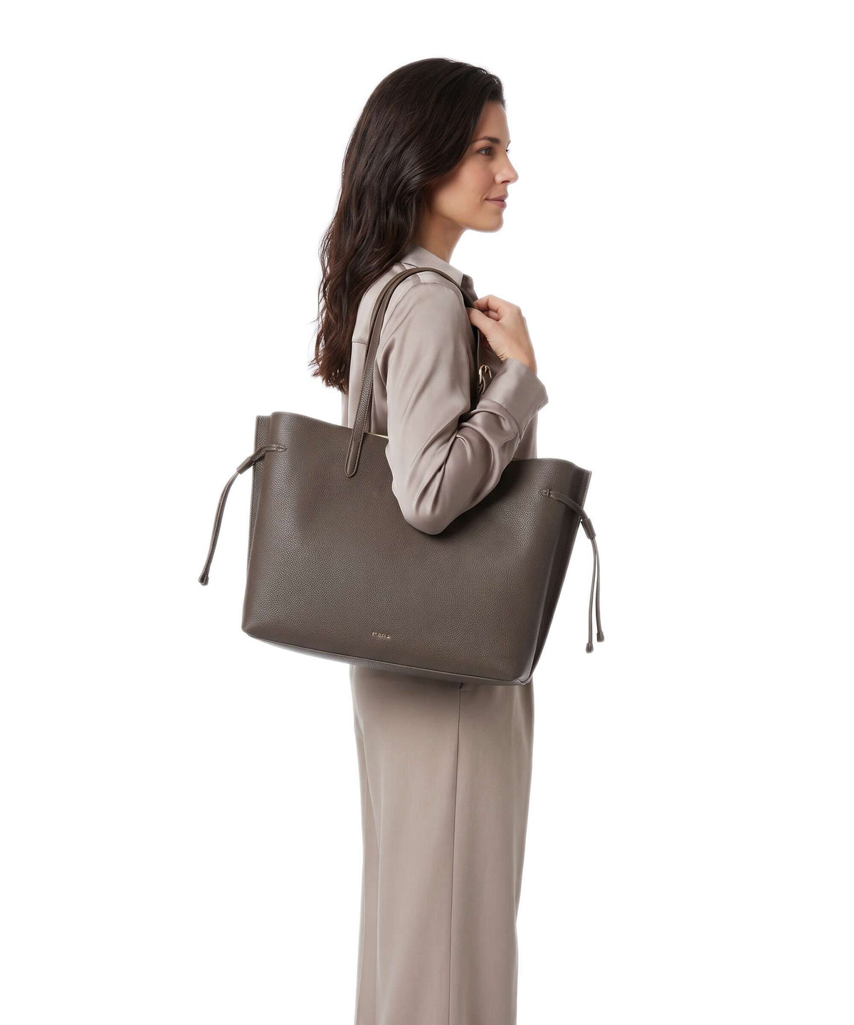 Furla Ava L Tote bag mogano/cremino