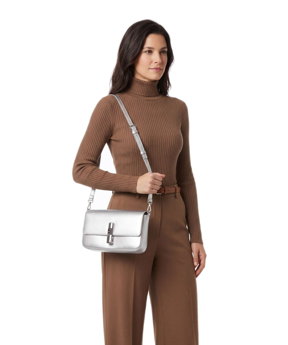 Furla Iride S Crossbody bag color silver